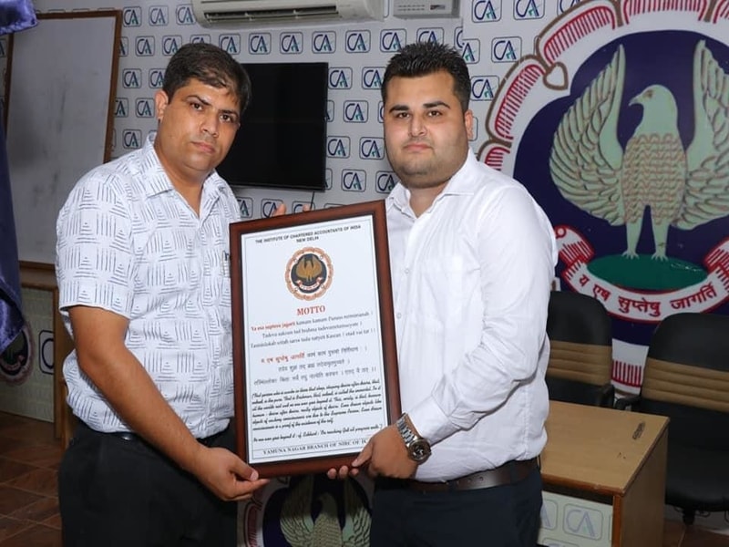 CA Day Celebration on 01.07.2020 at Branch Premises Yamunanagar( Flag Hoisting Ceremony and Tree Pla