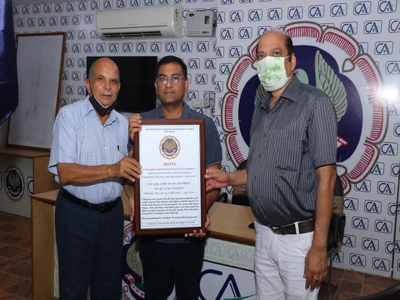 CA Day Celebration on 01.07.2020 at Branch Premises Yamunanagar( Flag Hoisting Ceremony and Tree Pla